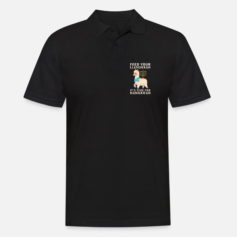 Hanoukka Hanoukka Hanoukka Lama - Polo Homme - noir