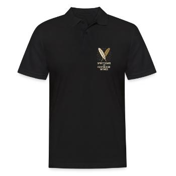 Feather And Dream Boho Festival Spiritual Pattern - Men's Polo Shirt - black - Front - Kai (181cm)