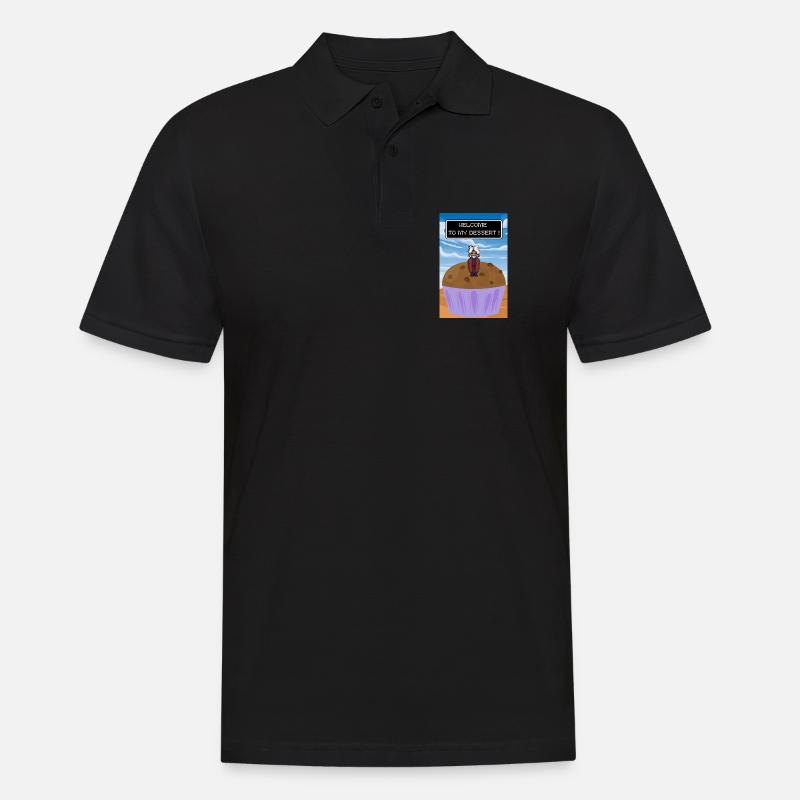 Willkommen zum Dessert - Männer Poloshirt - Schwarz
