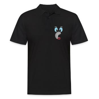 Elephant | Big Face Costume Carnival Disguise - Men's Polo Shirt - black - Front - Kai (181cm)