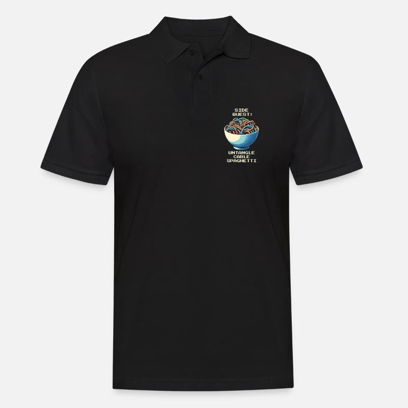 Cable clutter untangled | Cable management - Men's Polo Shirt - black