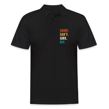 Sorry Can't Lake Bye — Distressed Retro - Men's Polo Shirt - black - Front - Kai (181cm)