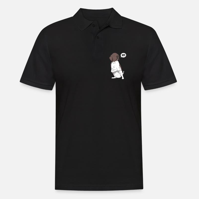 Tysk pointerhund Tysk korthår - Herre poloshirt - sort