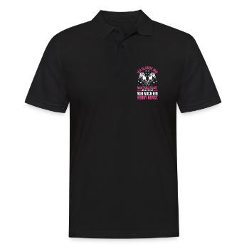 Steckenpferd Hobbyhorse Hobby Horsing - Männer Poloshirt - Schwarz - Vorne - Kai (181cm)