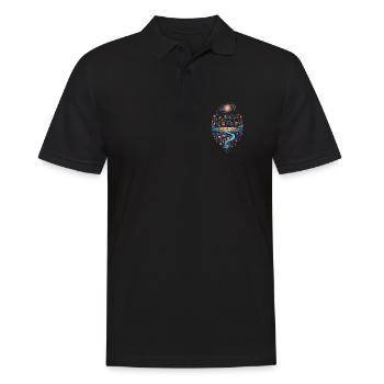 Schwarzes Loch Weltentanz der Psy Farben Galaxie - Männer Poloshirt - Schwarz - Vorne - Kai (181cm)