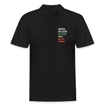 Funny Artificial Intelligence Machine Learning AI - Men's Polo Shirt - black - Front - Kai (181cm)
