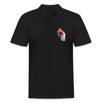 F-Caw-F Chicken Adult Humor Funny Rooster Fcawf - Männer Poloshirt - Schwarz - Vorne - Kai (181cm)