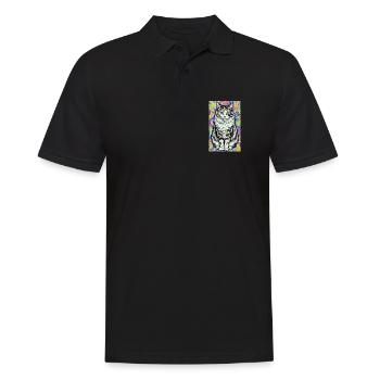chat - Polo Homme - noir - Devant - Kai (181cm)