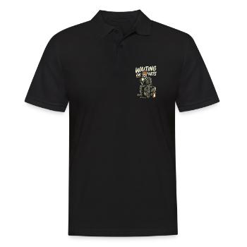 KfZ Mechaniker, Mechatroniker, Automechaniker - Männer Poloshirt - Schwarz - Vorne - Kai (181cm)
