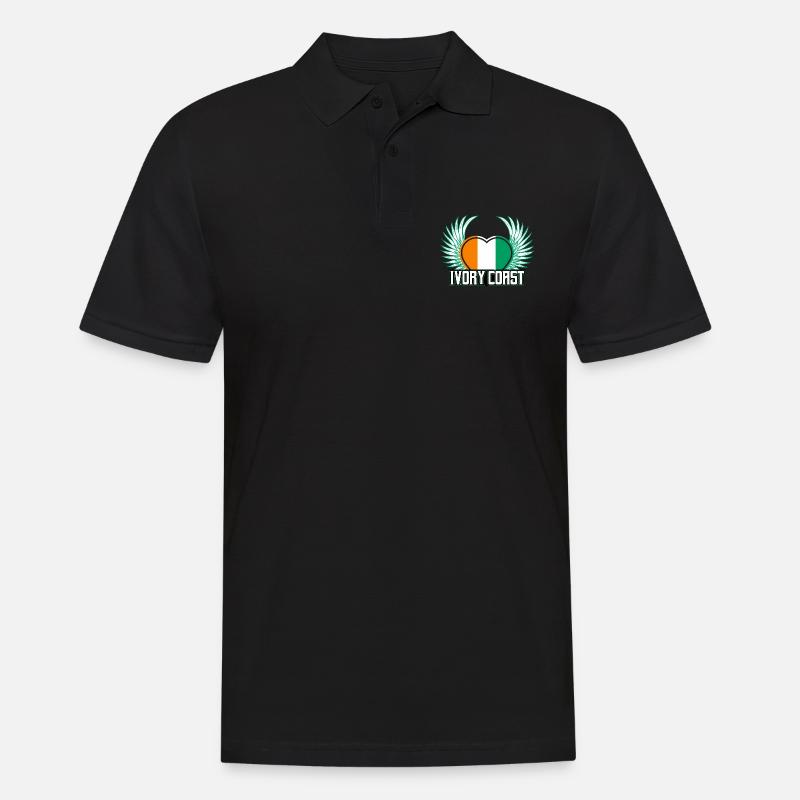 Elfenbeinküste - Männer Poloshirt - Schwarz