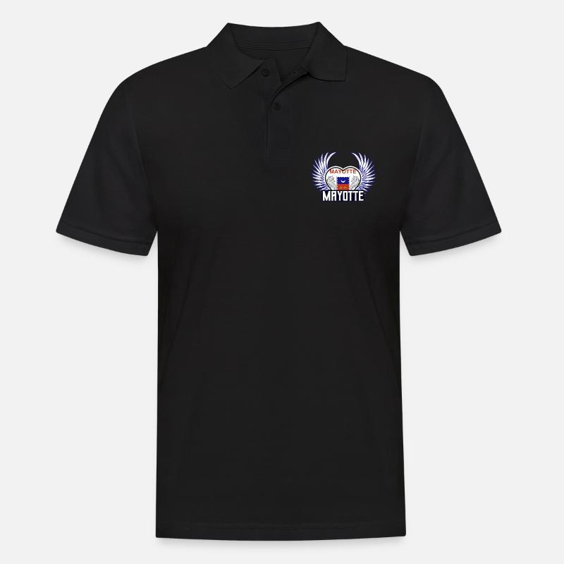 Mayotte - Männer Poloshirt - Schwarz
