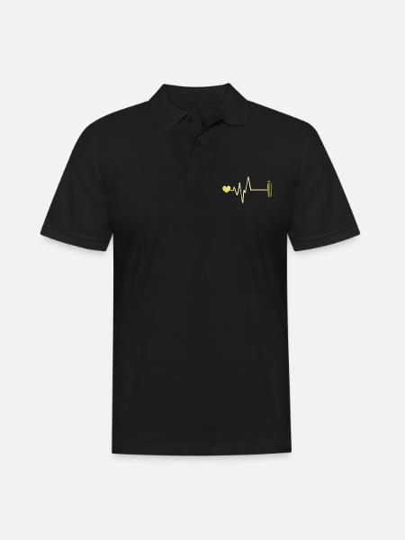 Oxygen Diving Heart Pulse - Men's Polo Shirt - black