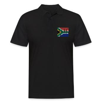 South Africa - Men's Polo Shirt - black - Front - Kai (181cm)