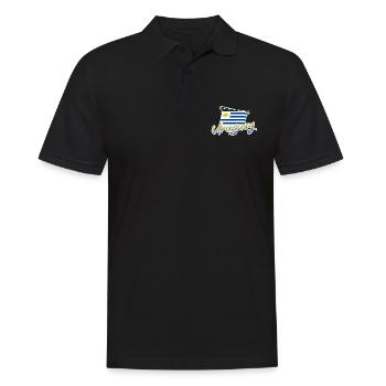 Uruguay - Men's Polo Shirt - black - Front - Kai (181cm)