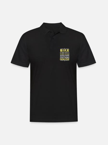 BIKE MECHANIC - Men's Polo Shirt - black