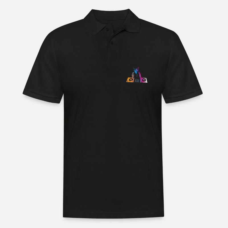 DJ CAT - Polo Homme - noir