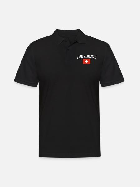 Suisse Drapeau - Polo Homme - noir