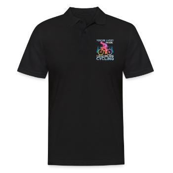 Citation de vélo Happy Thanks Gaming - Polo Homme - noir - Devant - Kai (181cm)
