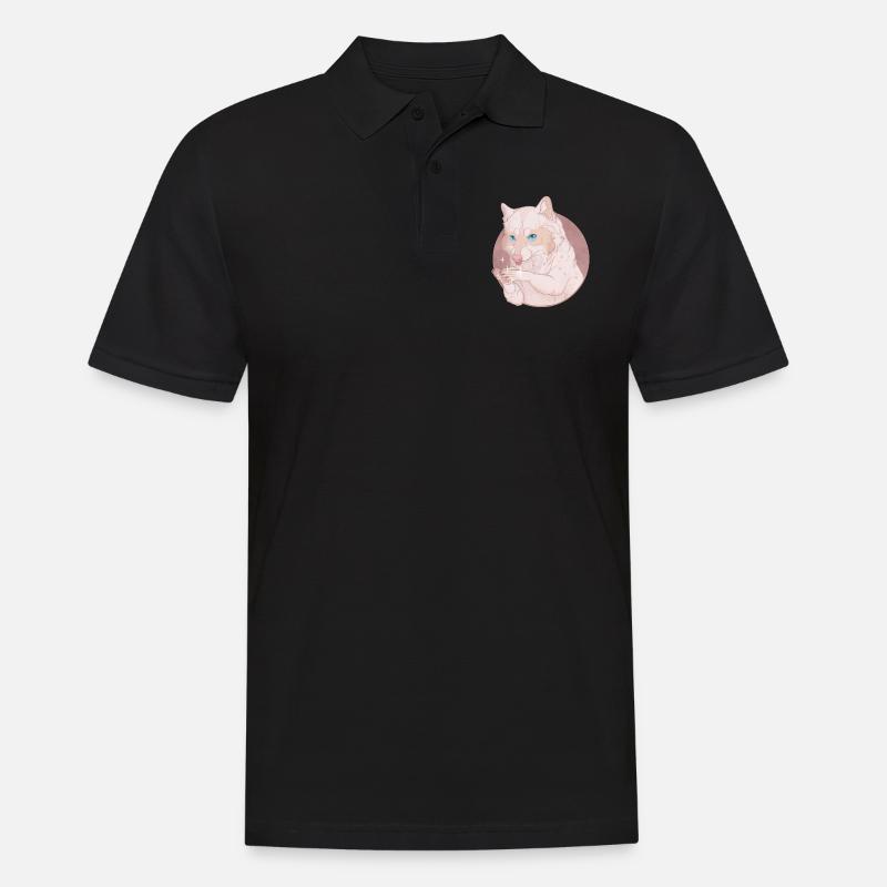 Waschbär - Genial! - Männer Poloshirt - Schwarz