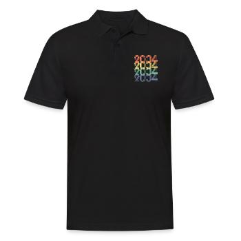 2004 Jahrgang 20. Geburtstag Männer Frauen 20 Jahre - Männer Poloshirt - Schwarz - Vorne - Kai (181cm)