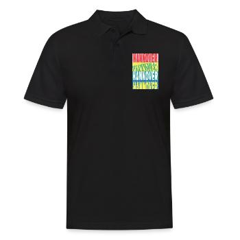 Hanovre Allemagne City Font Skyline Accueil - Polo Homme - noir - Devant - Kai (181cm)