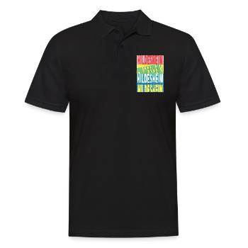 Hildesheim Allemagne City Font Skyline - Polo Homme - noir - Devant - Kai (181cm)