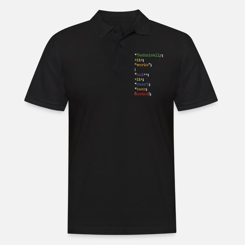 Software Ingenieur Informatiker Programmierer - Männer Poloshirt - Schwarz