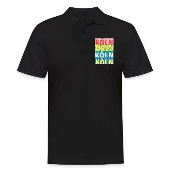 Cologne, Allemagne, ville, Font, Skyline - Polo Homme - noir - Devant - Kai (181cm)