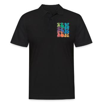 Rétro 10 ans 10e anniversaire Enfants Garçons Filles - Polo Homme - noir - Devant - Kai (181cm)
