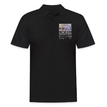 Liminal Spaces Retro 80s & 90s Aesthetic Vaporwave - Männer Poloshirt - Schwarz - Vorne - Kai (181cm)