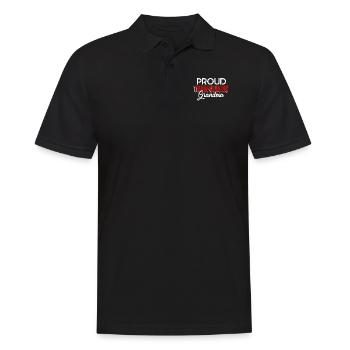 Trampolining Proud Trampolining Grandma - Men's Polo Shirt - black - Front - Kai (181cm)
