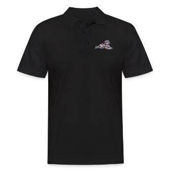 Lhasa Apso Geometric - Men's Polo Shirt - black - Front - Kai (181cm)