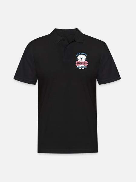 Bichon Frises Make Life Better - Men's Polo Shirt - black