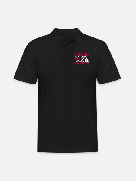 Chess Is A Funny Game - Men's Polo Shirt - black