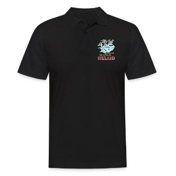 Let's Just Go And See The Sites Of Iceland - Men's Polo Shirt - black - Front - Kai (181cm)