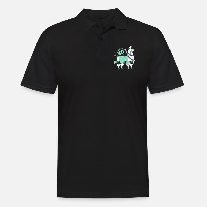 Llama No Prob Llama - Men's Polo Shirt - black
