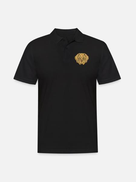 Saint Bernard Geometric - Men's Polo Shirt - black