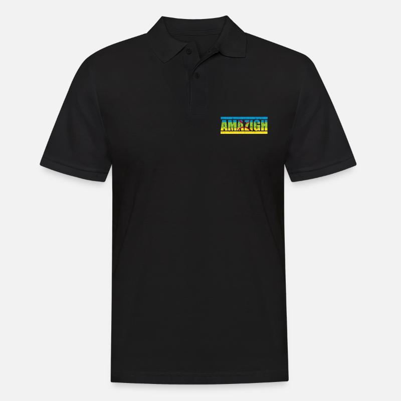 Amazigh - Männer Poloshirt - Schwarz