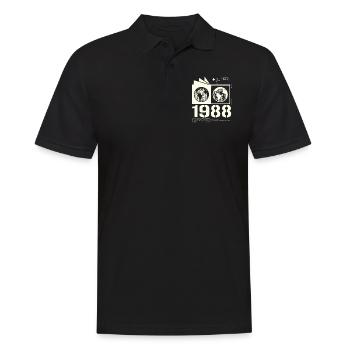 Vintage 1988 Retro Birthday Gift 1988 - Men's Polo Shirt - black - Front - Kai (181cm)