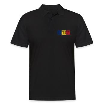 Rumänien - Männer Poloshirt - Schwarz - Vorne - Kai (181cm)