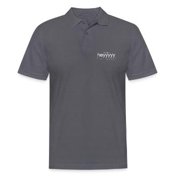 hey Règles de textos Drôle - Polo Homme - charbon - Devant - Nico (186cm)