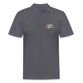 Regenbogen ja Rechte Grafik - Männer Poloshirt - Anthrazit - Vorne - Nico (186cm)