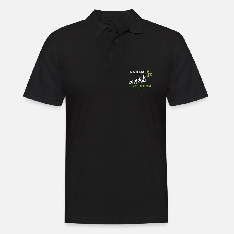 DownHill Evolution - Männer Poloshirt - Schwarz