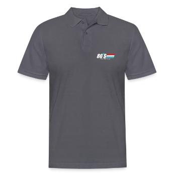 80er Jahre Jahrzehnt Grafik - Männer Poloshirt - Anthrazit - Vorne - Nico (186cm)