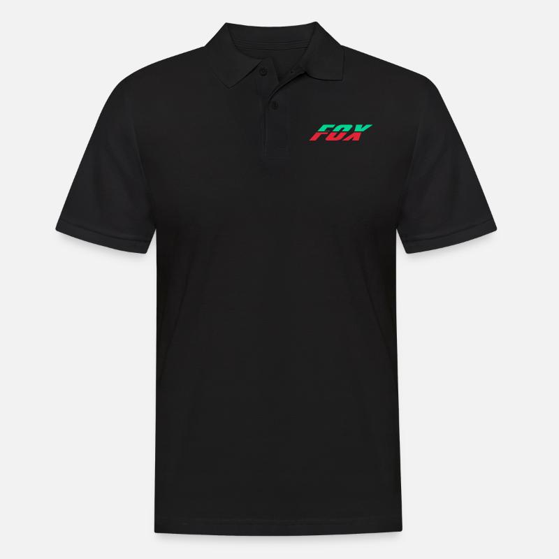 Fox Modern Design - Männer Poloshirt - Schwarz