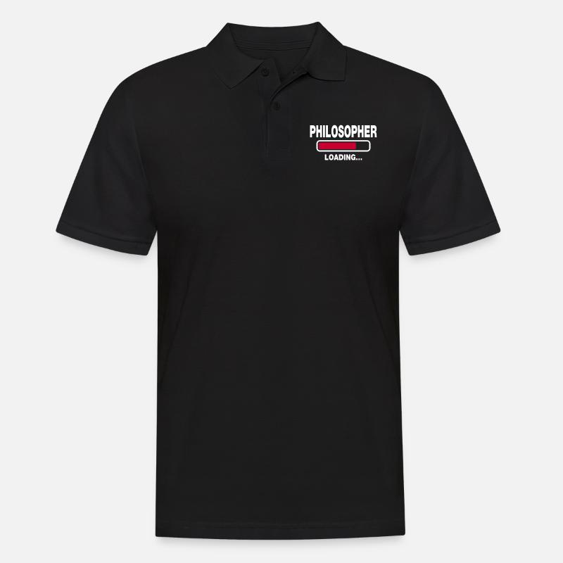 Philosopher - Männer Poloshirt - Schwarz