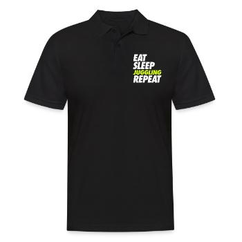 Eat Sleep Juggling Repeat - Männer Poloshirt - Schwarz - Vorne - Kai (181cm)