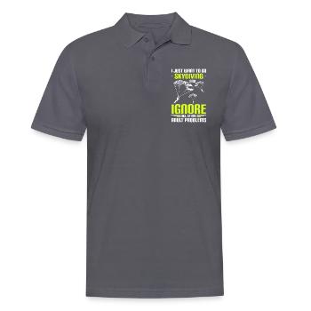 Fallschirm Sport Fallschirmspringer Pilot - Männer Poloshirt - Anthrazit - Vorne - Nico (186cm)