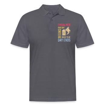 Bestatter Berufung - Männer Poloshirt - Anthrazit - Vorne - Nico (186cm)