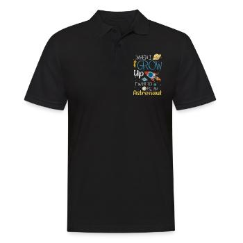 Space Stars Moon - Men's Polo Shirt - black - Front - Kai (181cm)